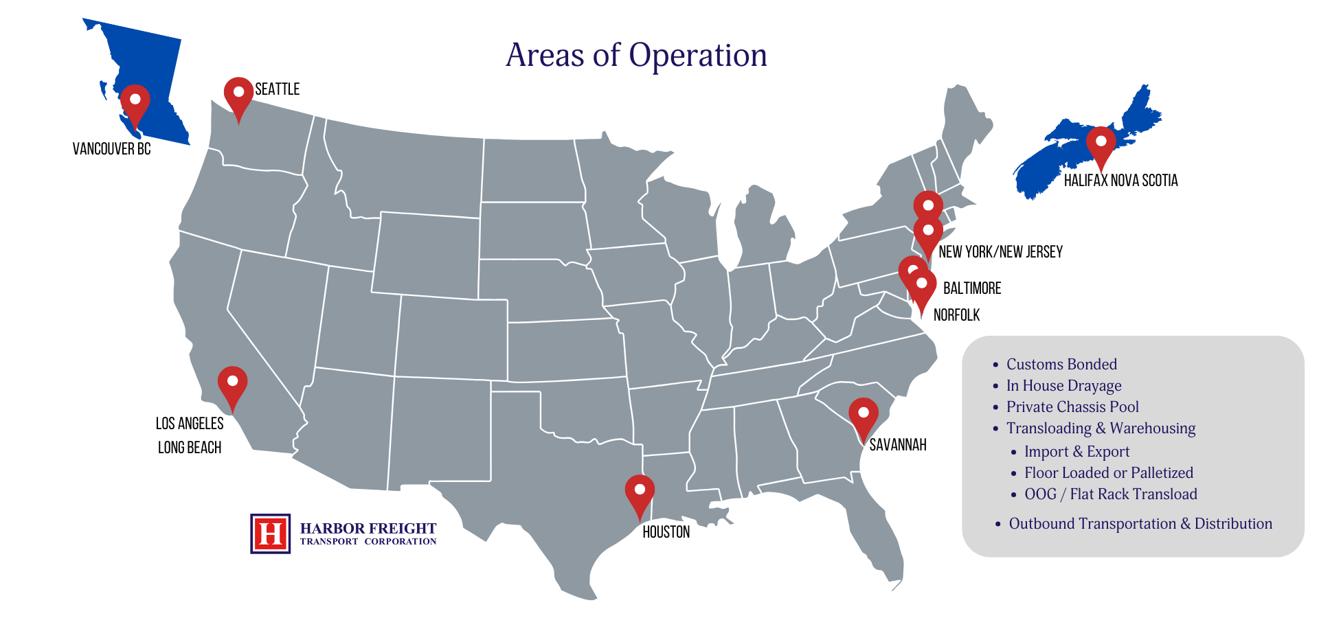 Areas of Operation Harbor Freight