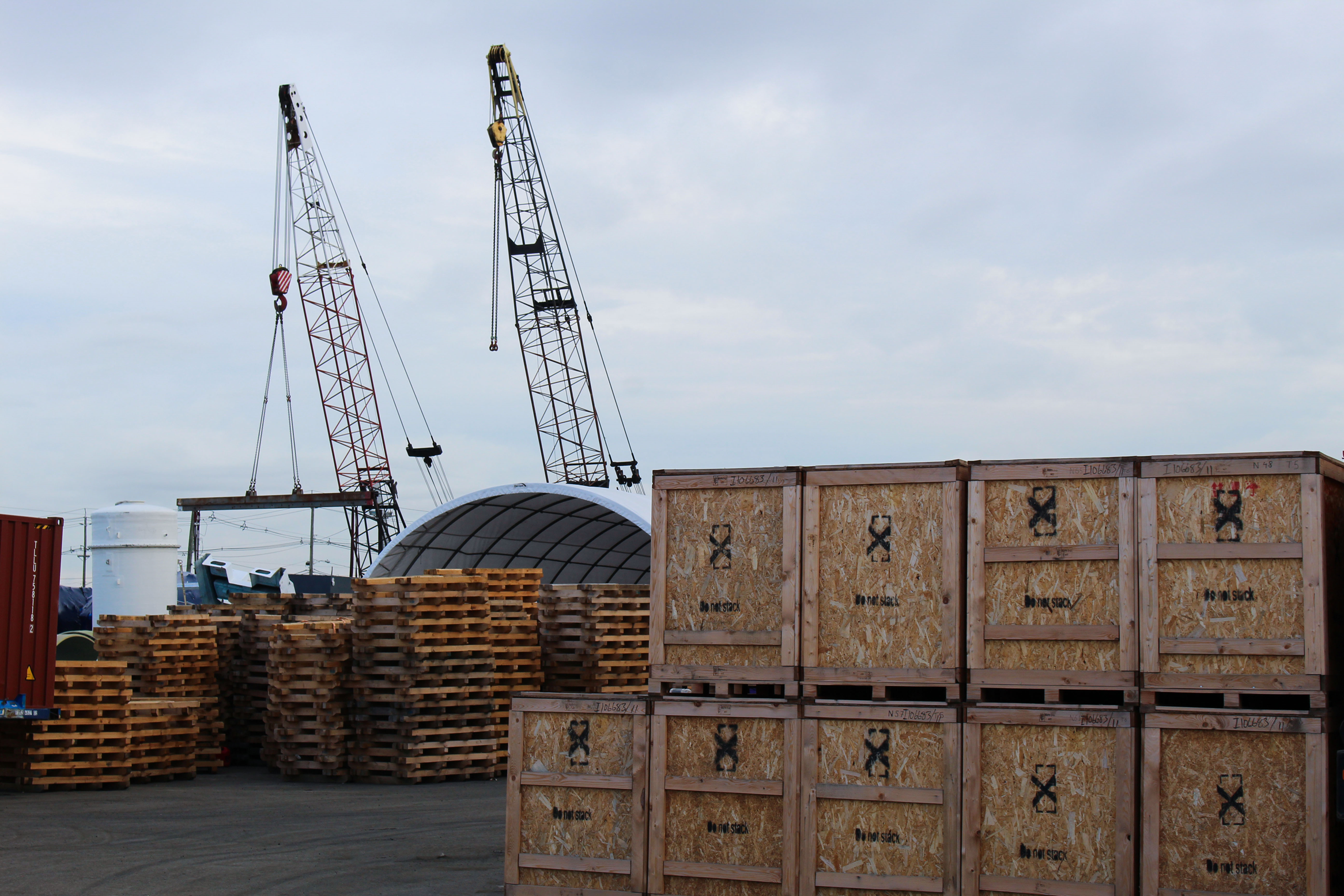 two cranes 